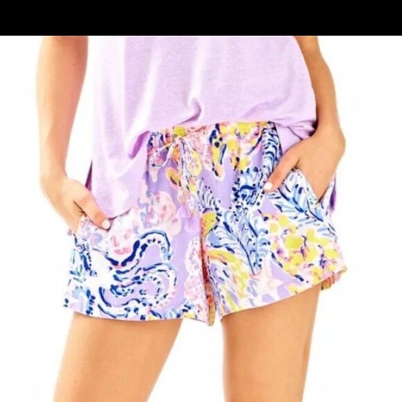 Lilly Pulitzer Baybreeze linen shorts in so snappy size M - Picture 1 of 9
